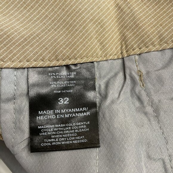 NWOT Hang Ten Men's Size 32 Khaki Flat Front Casual Shorts - Picture 8 of 8